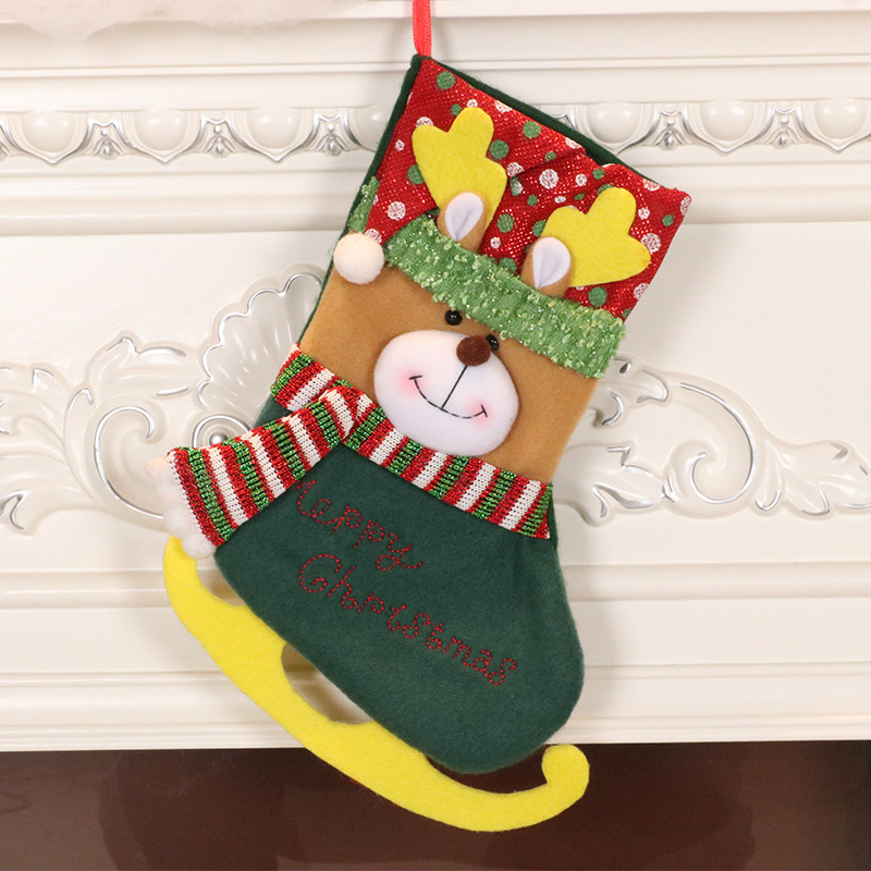 2020 Christmas Gift Bags Christmas Socks Stockings Hanging Trumpet Ski Bags Christmas Holiday Decorations